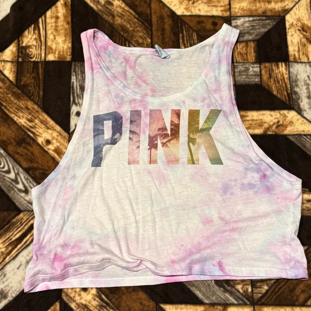 PINK Victoria's Secret Multicolor Tie-Dye Tank Top